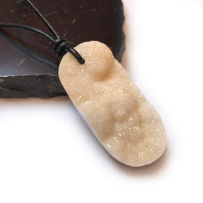 Ozean Jaspis Edelstein Kette mit Lederband