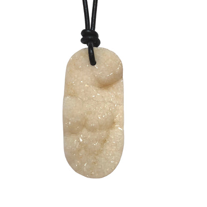 Ozean Jaspis Edelstein Kette mit Lederband