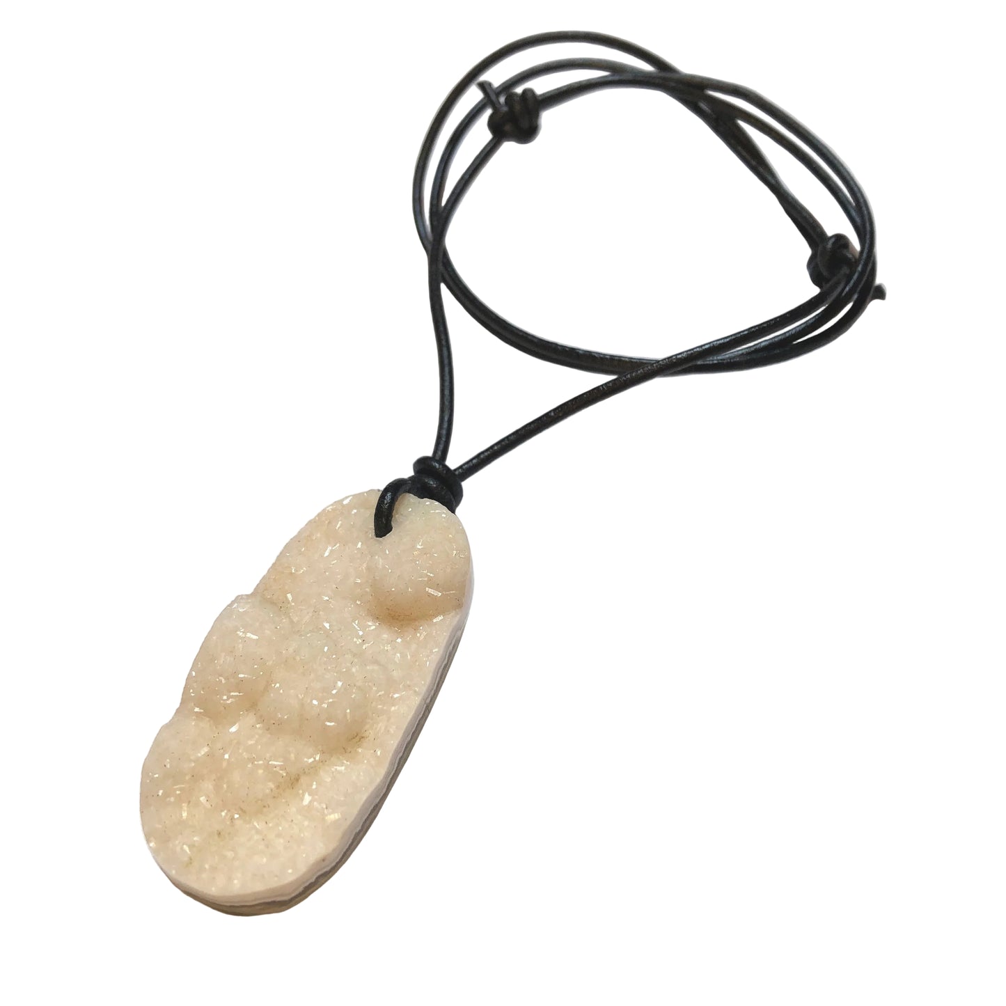 Ozean Jaspis Edelstein Kette mit Lederband