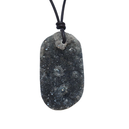 Ozean Jaspis Edelstein Kette mit Lederband