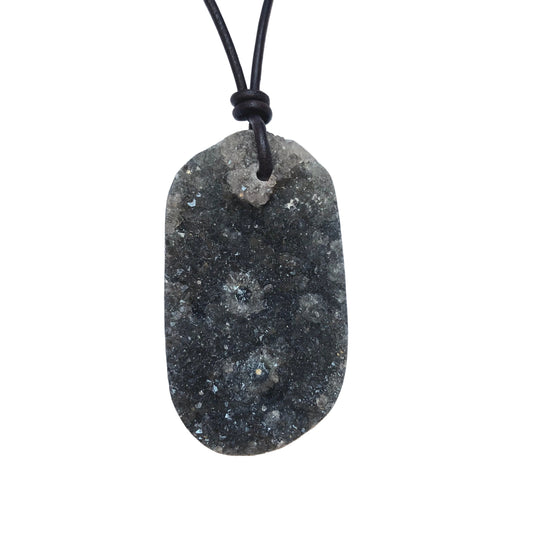 Ozean Jaspis Edelstein Kette mit Lederband