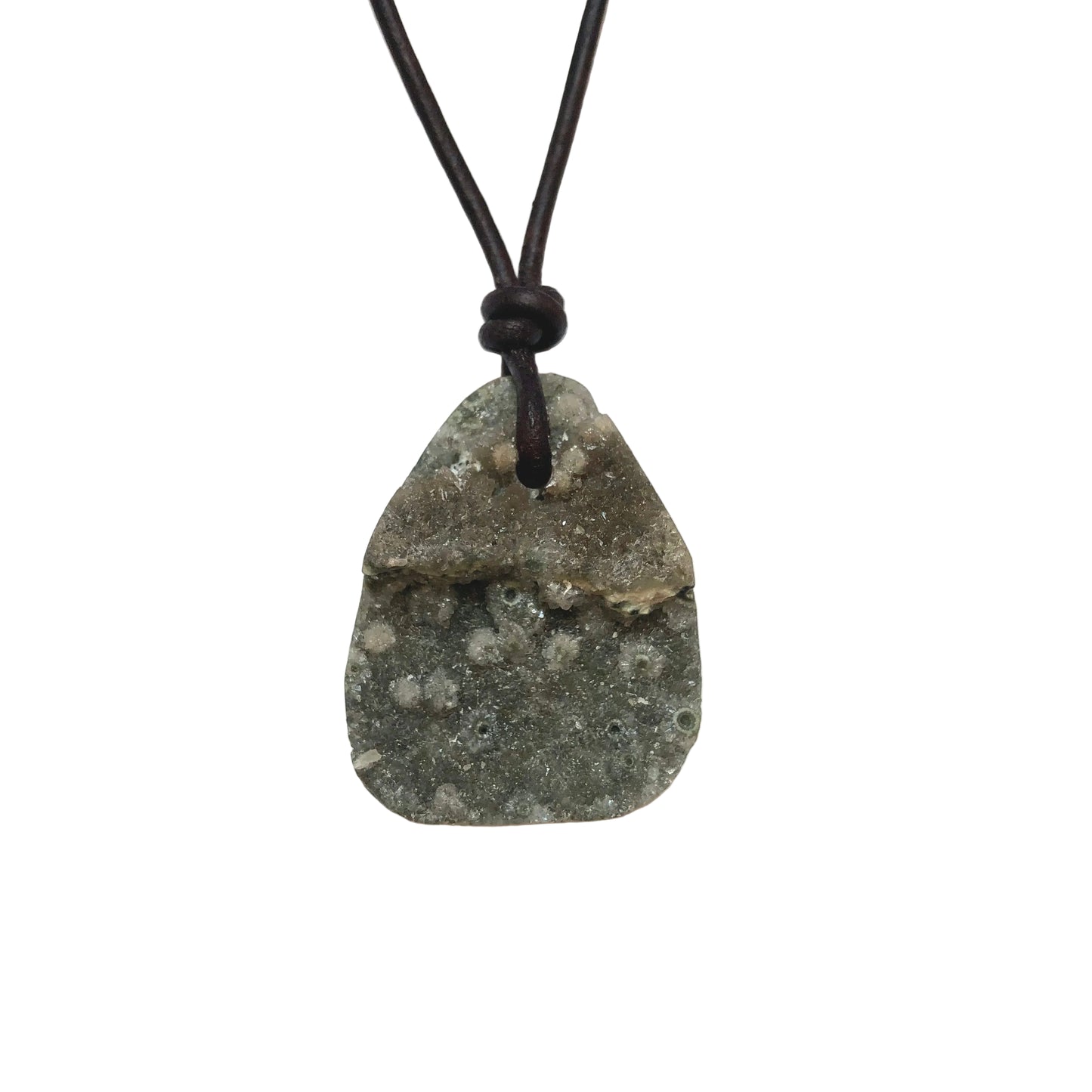 Ozean Jaspis Edelstein Kette mit Lederband