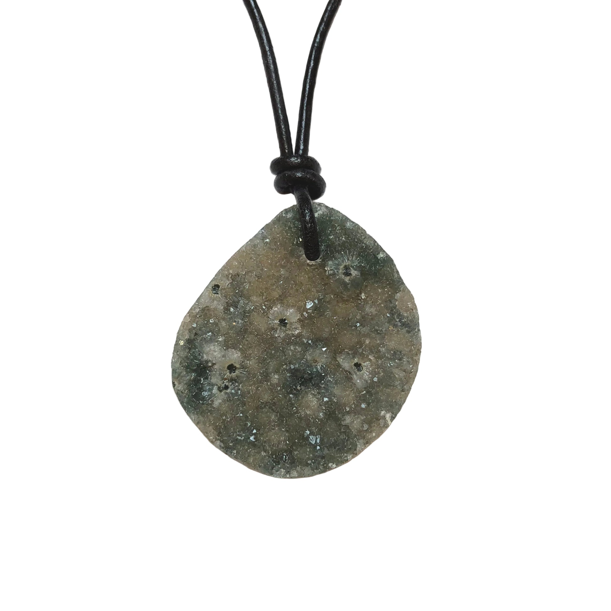 Ozean Jaspis Edelstein Kette mit Lederband