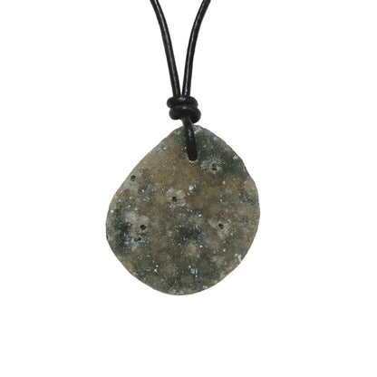 Ozean Jaspis Edelstein Kette mit Lederband
