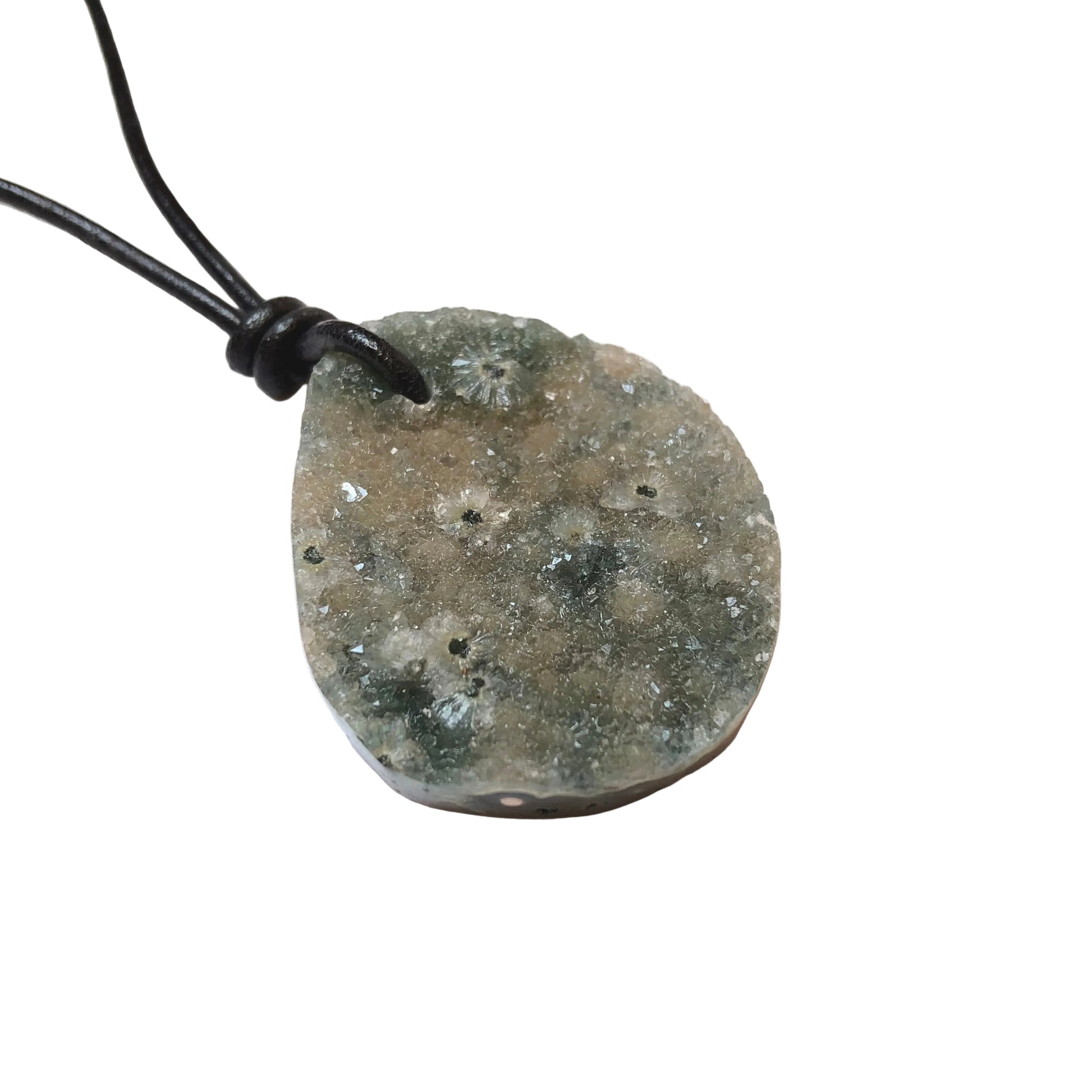 Ozean Jaspis Edelstein Kette mit Lederband