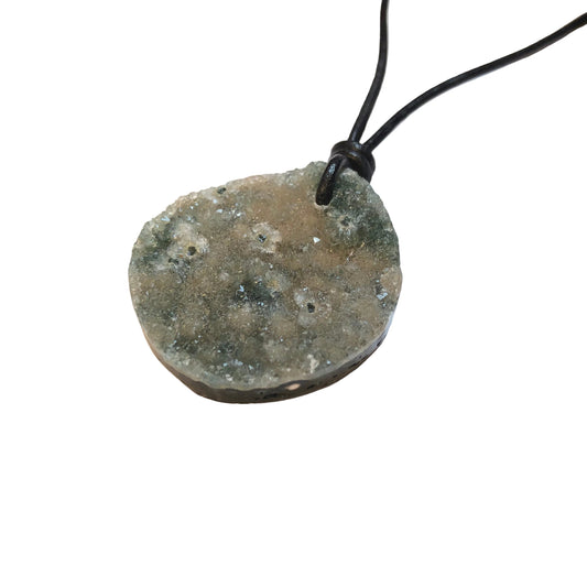 Ozean Jaspis Edelstein Kette mit Lederband