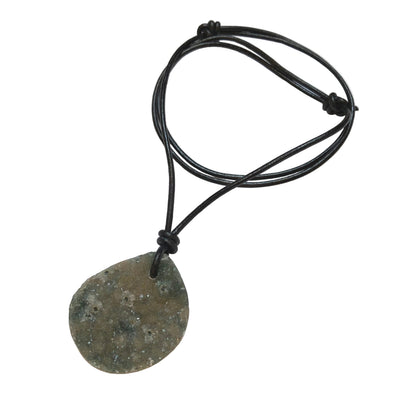 Ozean Jaspis Edelstein Kette mit Lederband