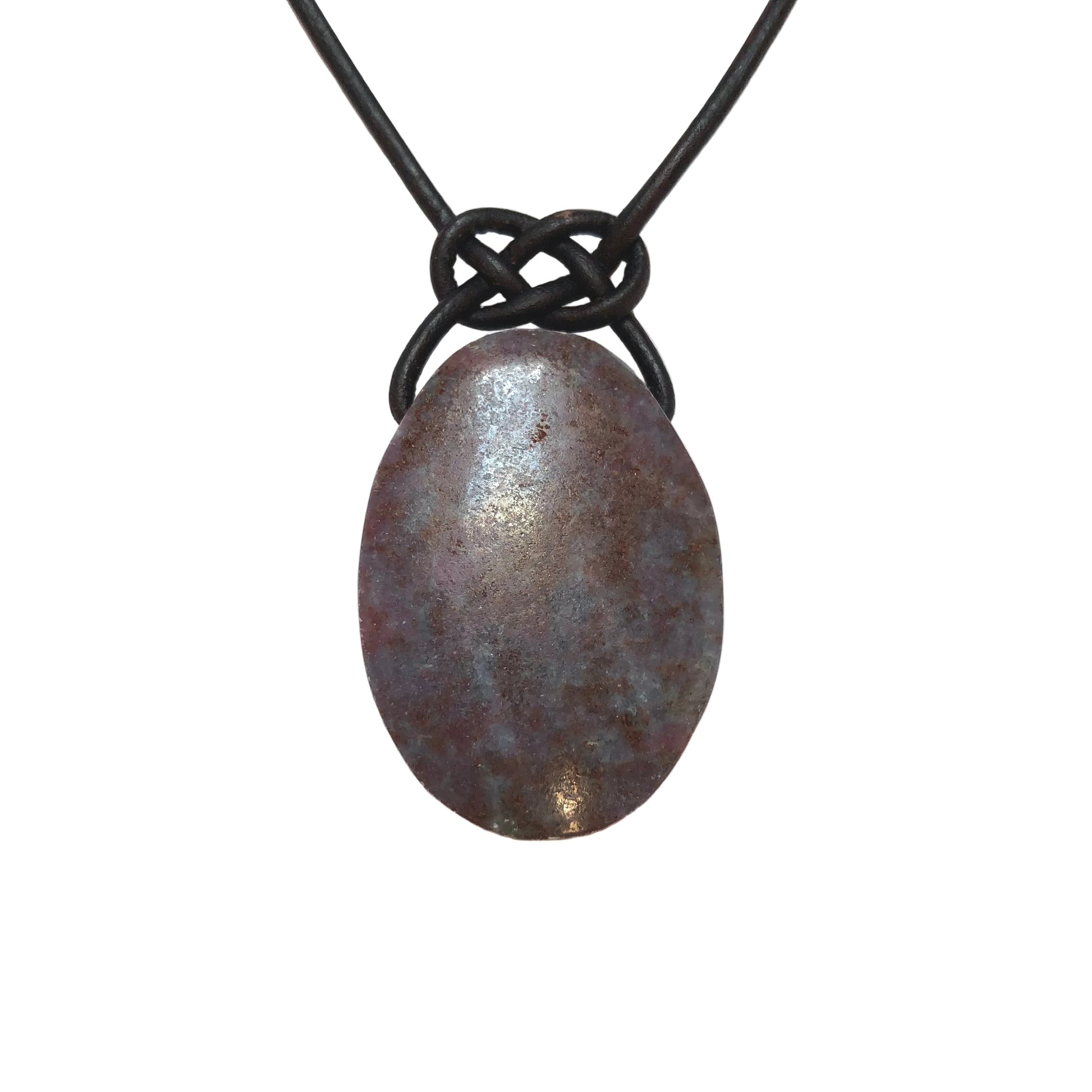 Rubin Edelstein Kette mit Lederband