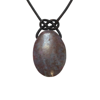 Rubin Edelstein Kette mit Lederband