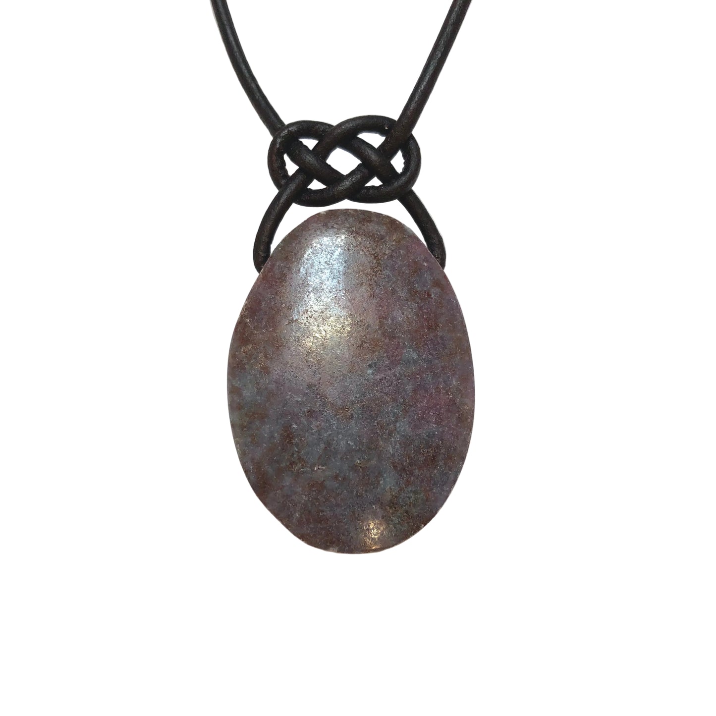 Rubin Edelstein Kette mit Lederband