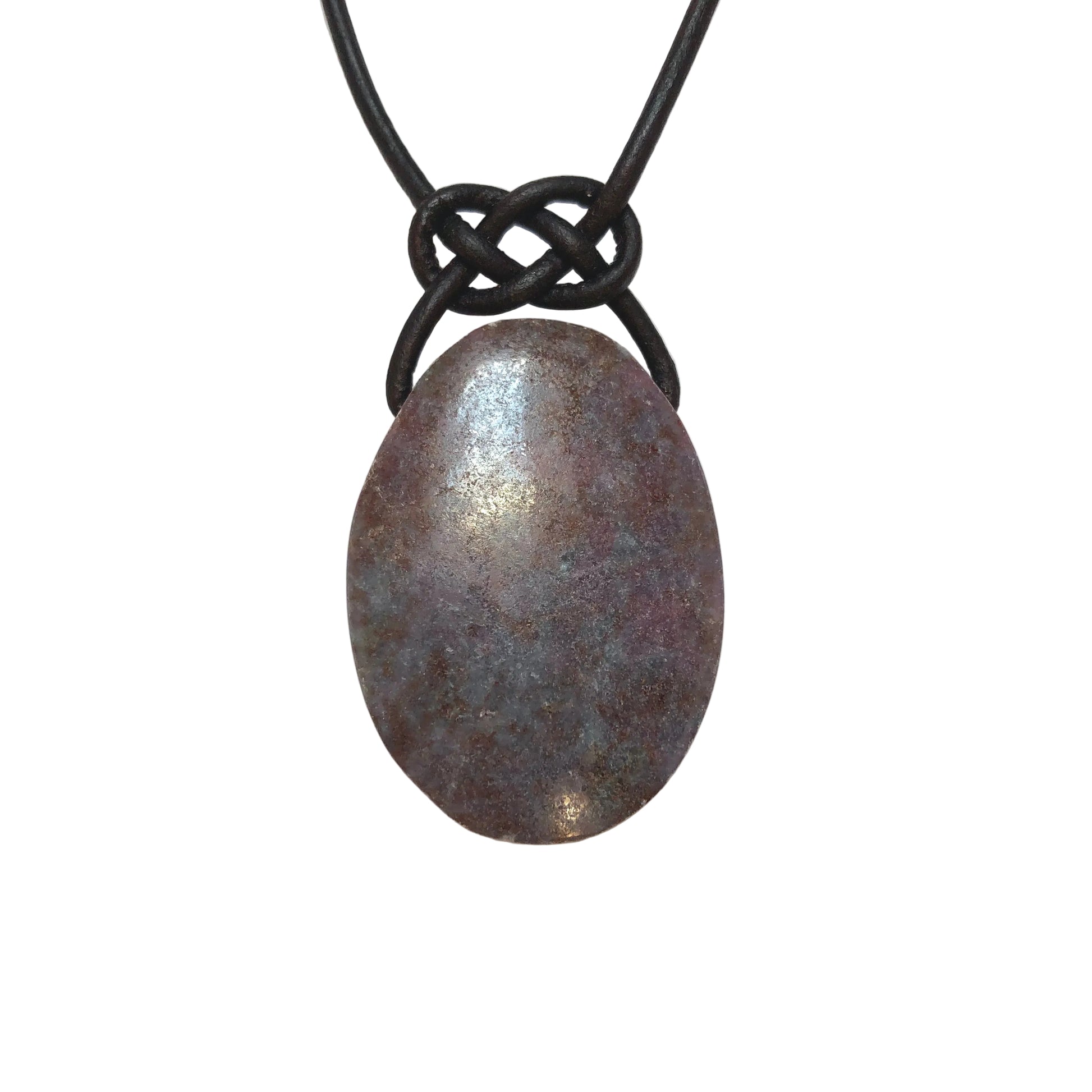 Rubin Edelstein Kette mit Lederband