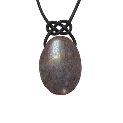 Rubin Edelstein Kette mit Lederband