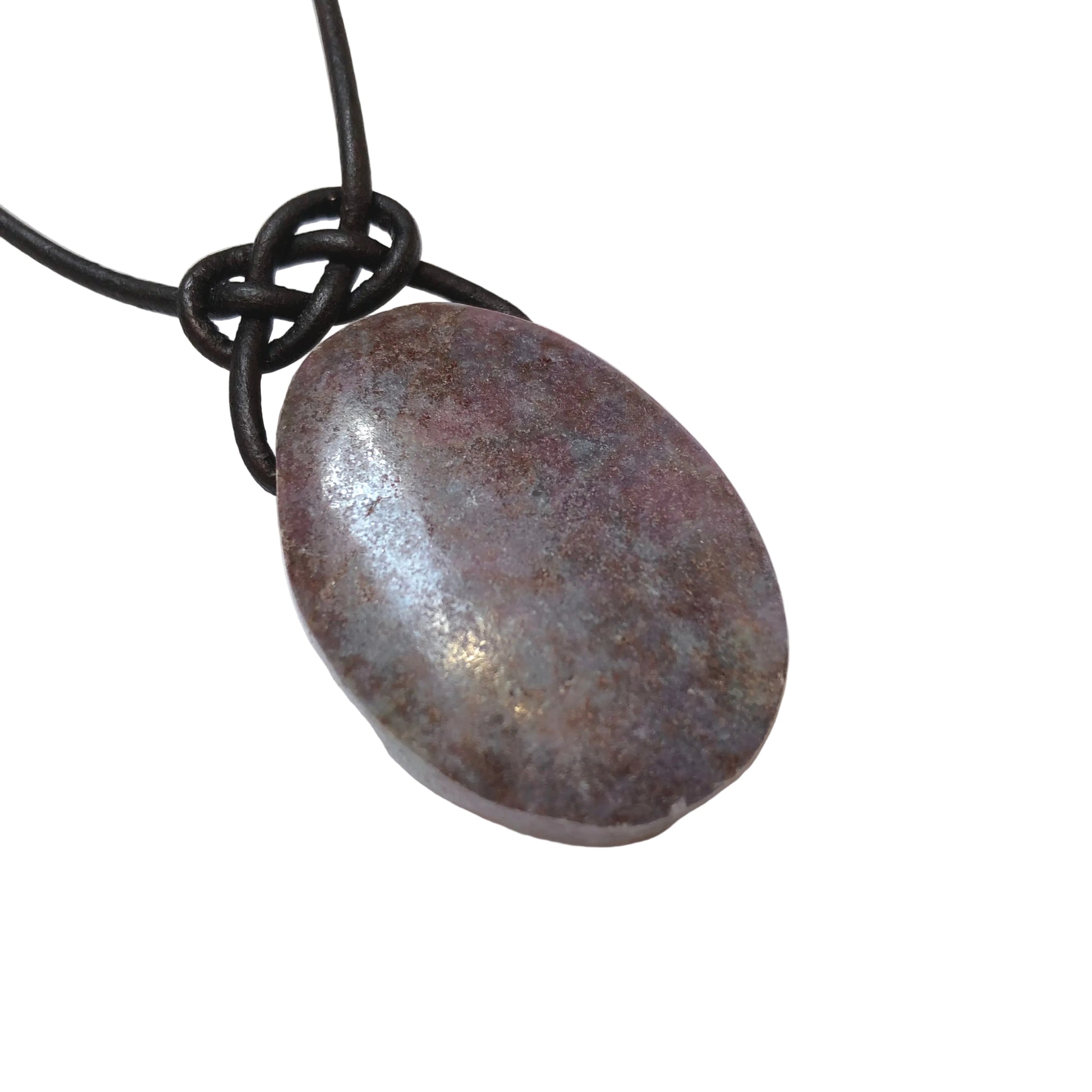 Rubin Edelstein Kette mit Lederband