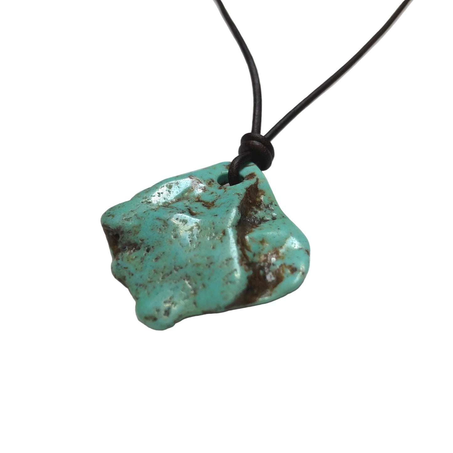 Türkis Edelstein Kette mit Lederband