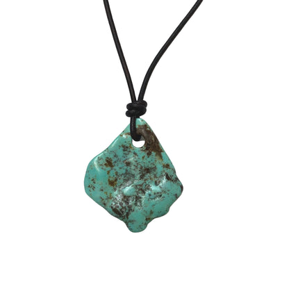 Türkis Edelstein Kette mit Lederband