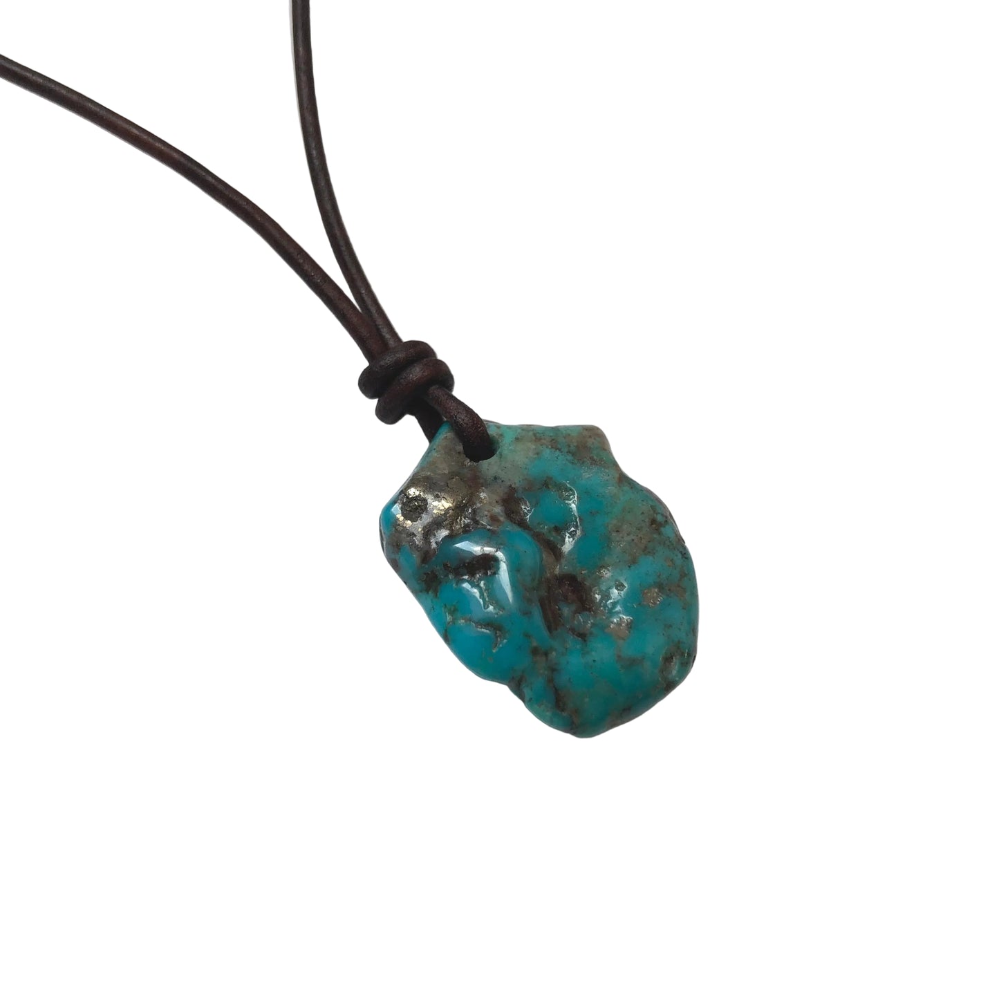 Türkis Edelstein Kette mit Lederband
