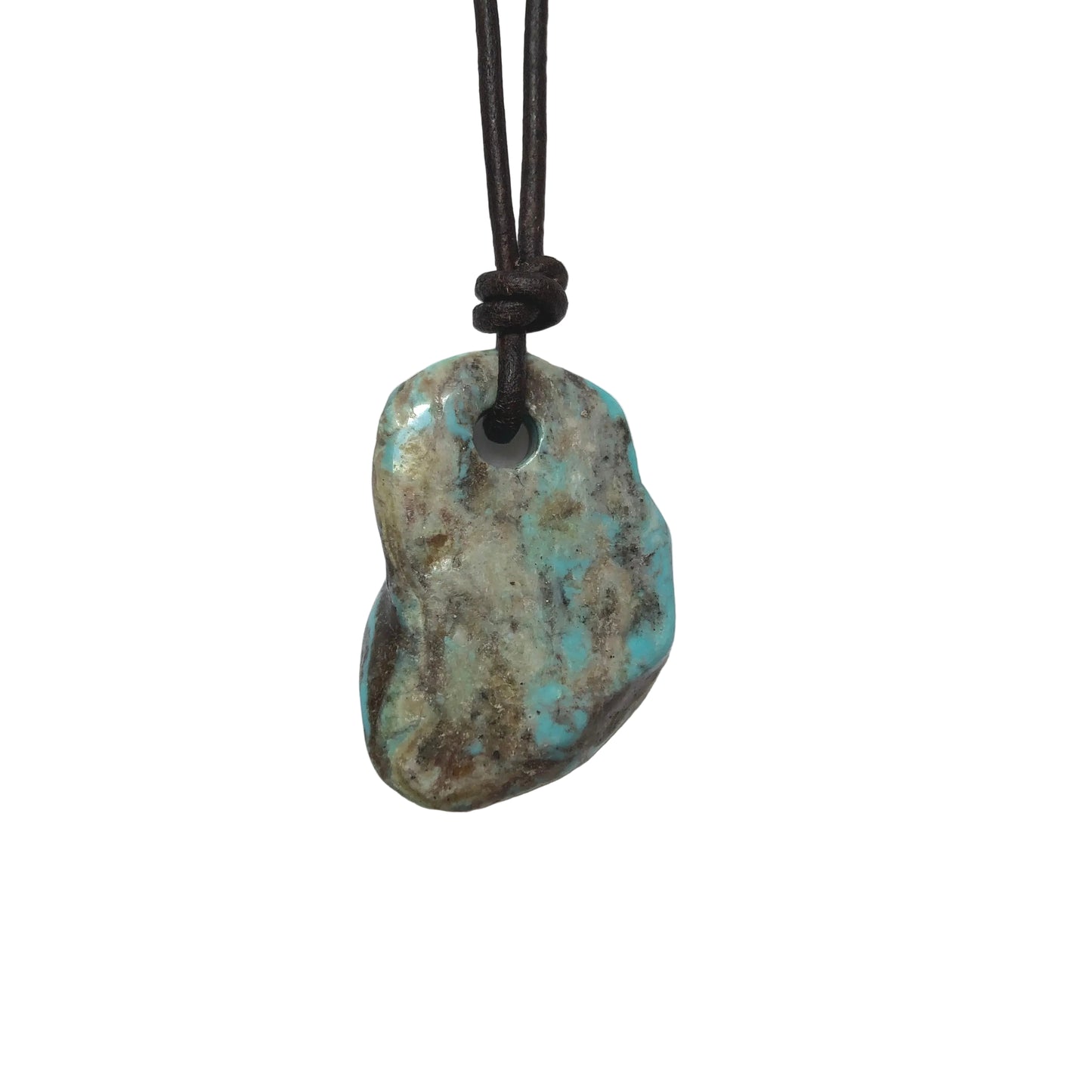 Türkis Edelstein Kette mit Lederband