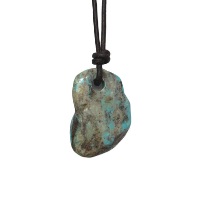 Türkis Edelstein Kette mit Lederband