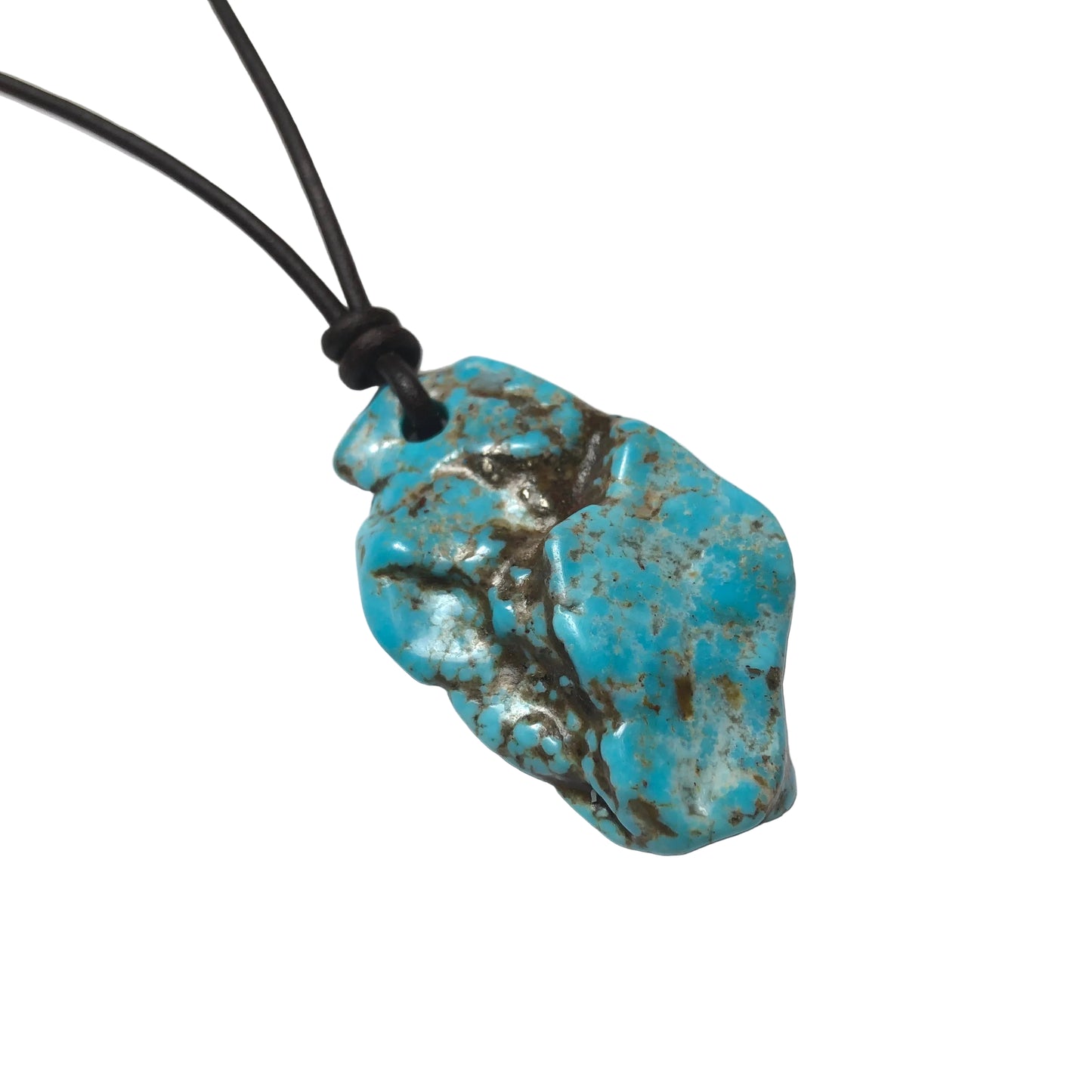 Türkis Edelstein Kette mit Lederband