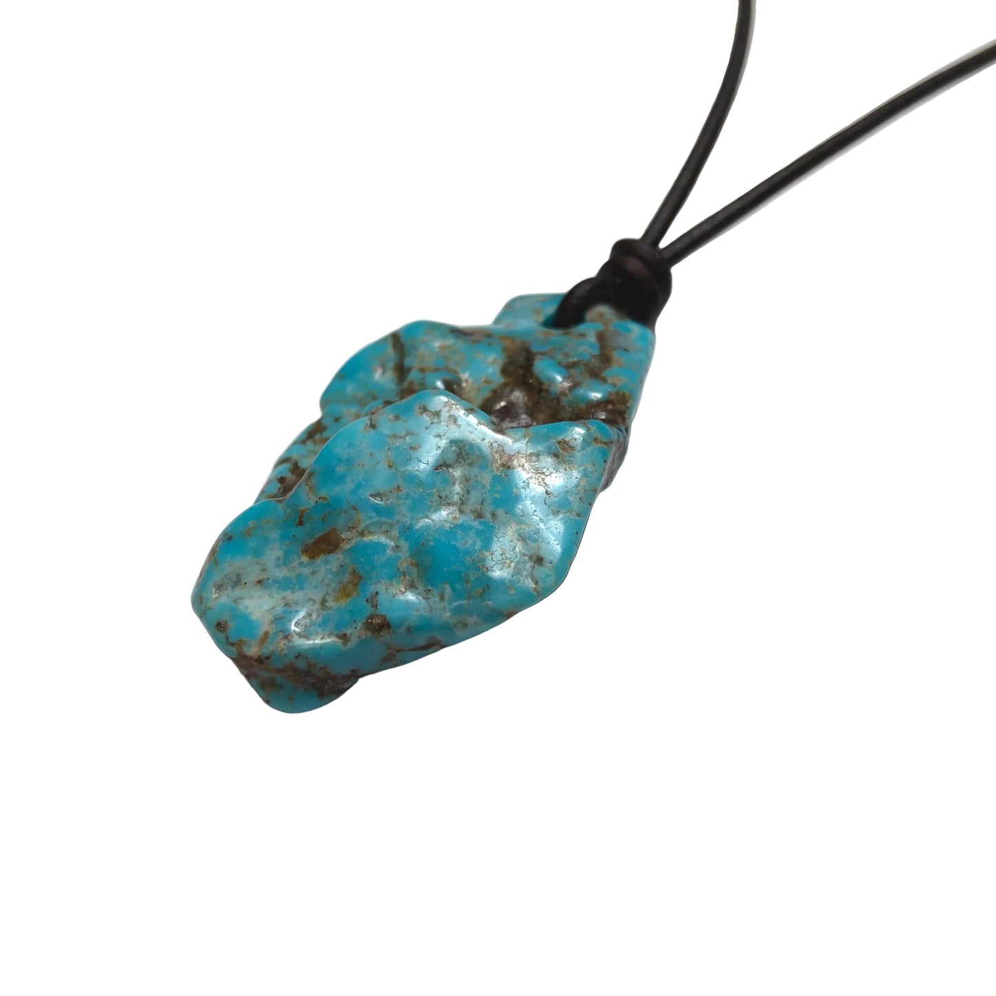 Türkis Edelstein Kette mit Lederband