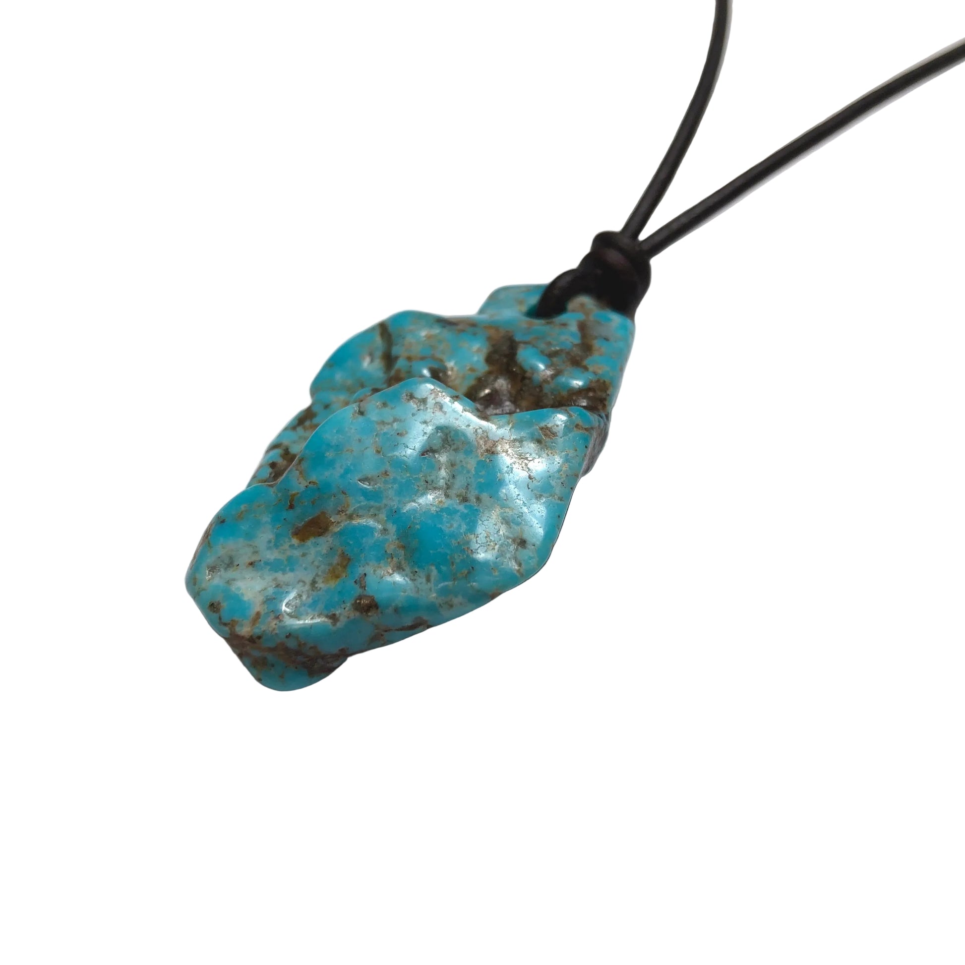 Türkis Edelstein Kette mit Lederband