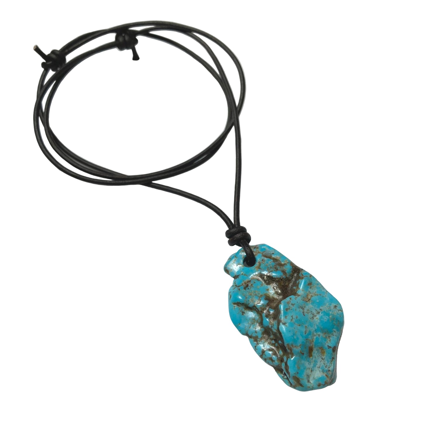 Türkis Edelstein Kette mit Lederband