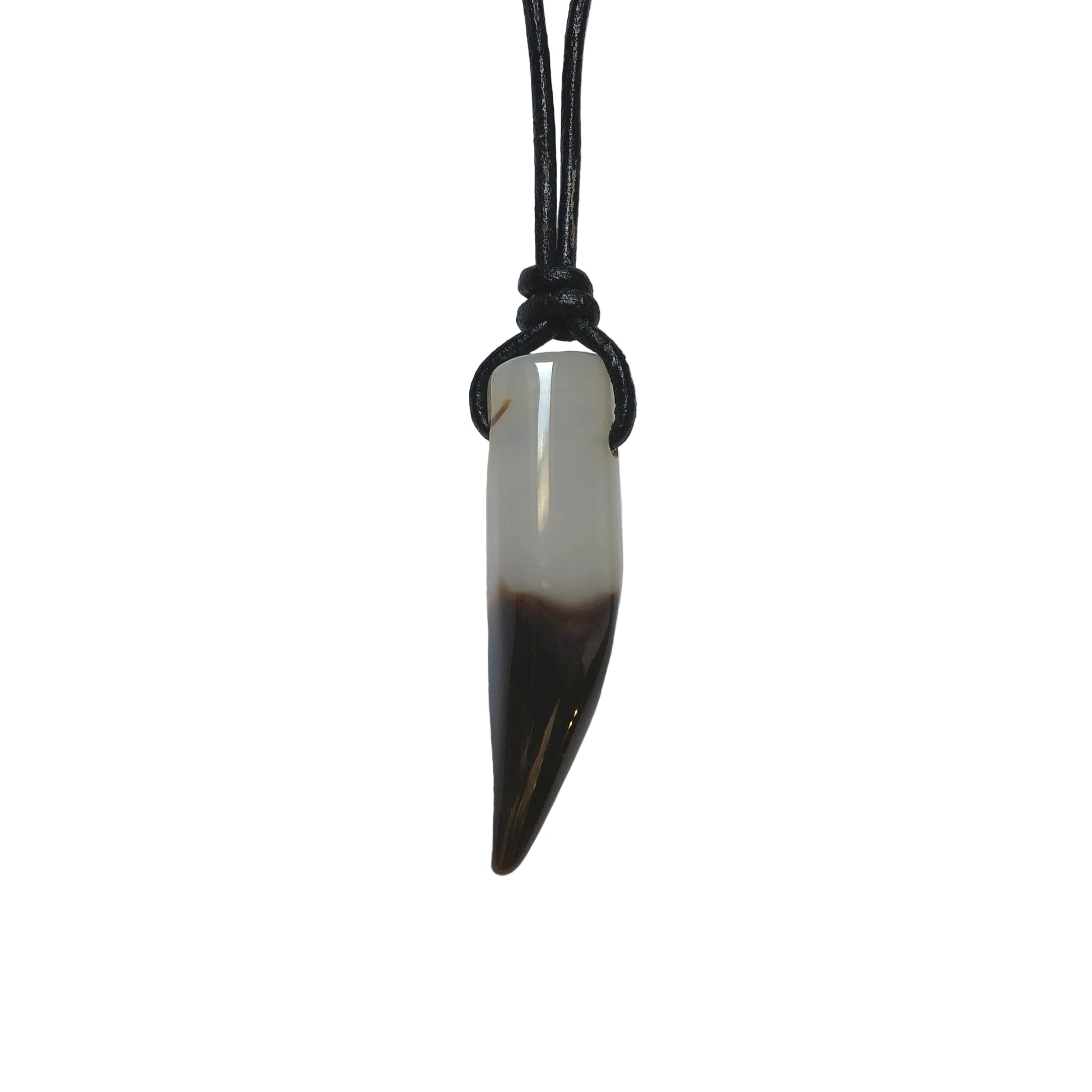 Achat Edelstein Kette mit Lederband