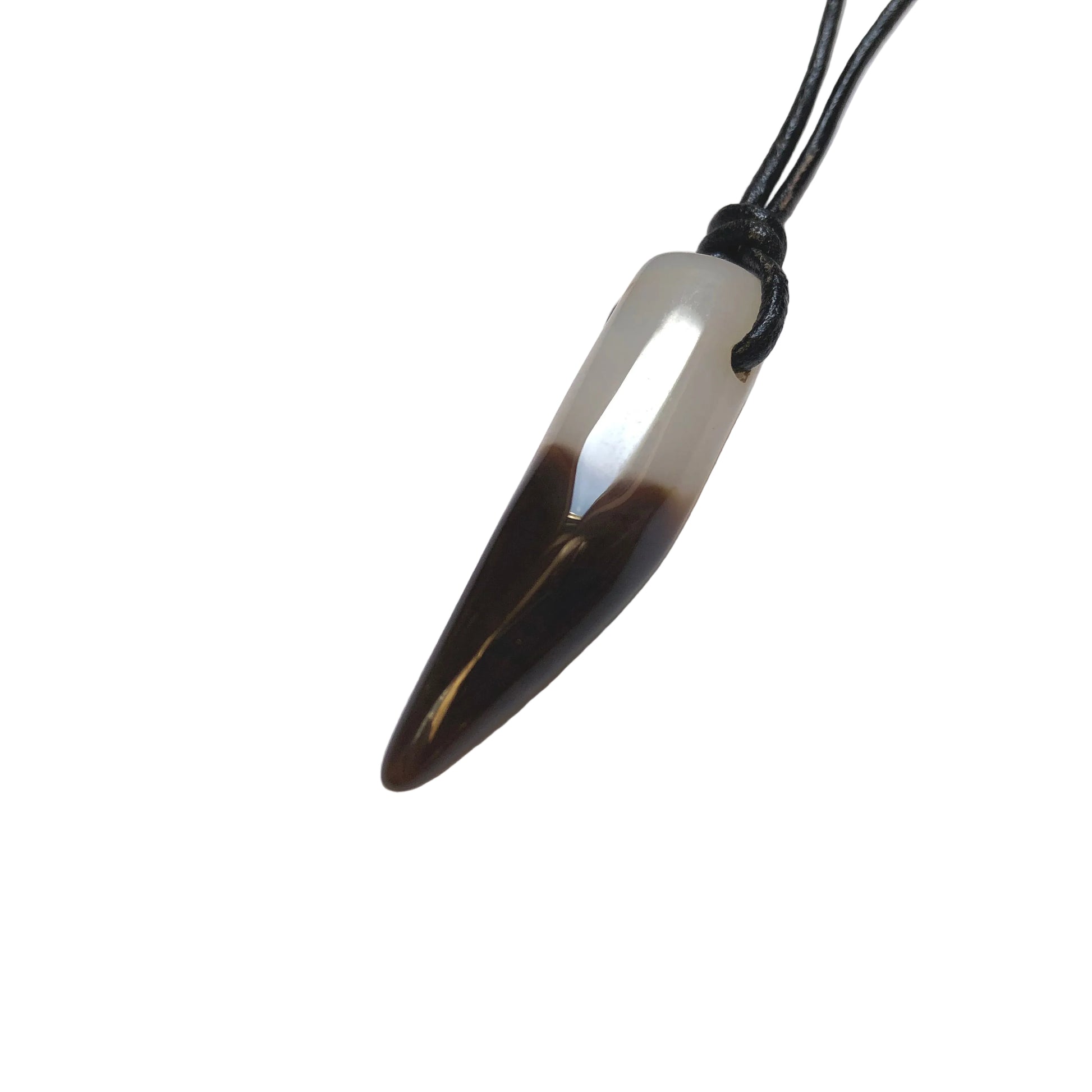 Achat Edelstein Kette mit Lederband