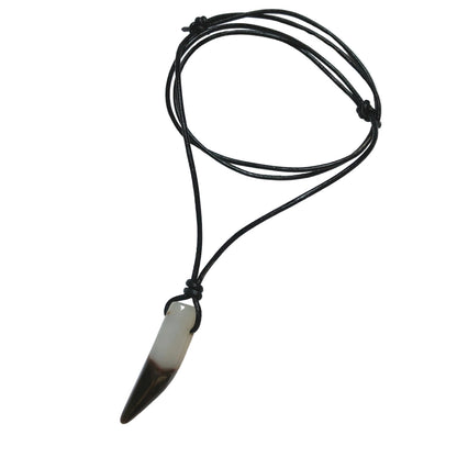 Achat Edelstein Kette mit Lederband