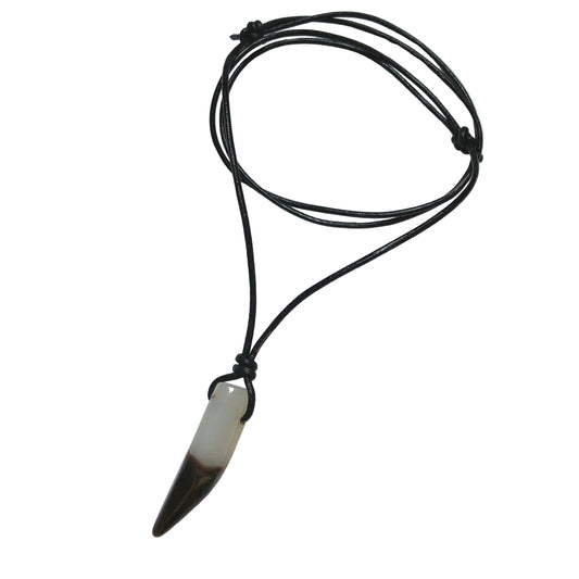 Achat Edelstein Kette mit Lederband