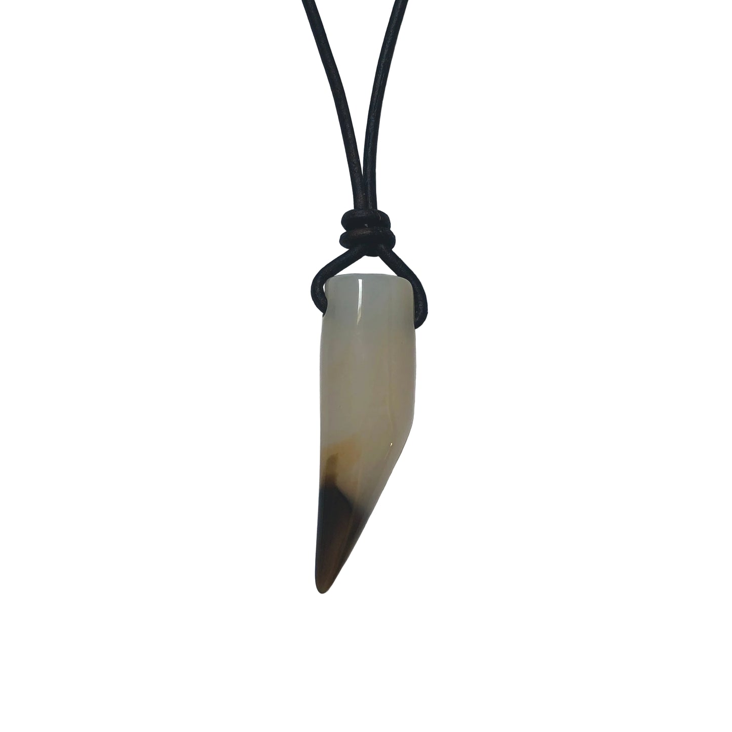 Achat Edelstein Kette mit Lederband