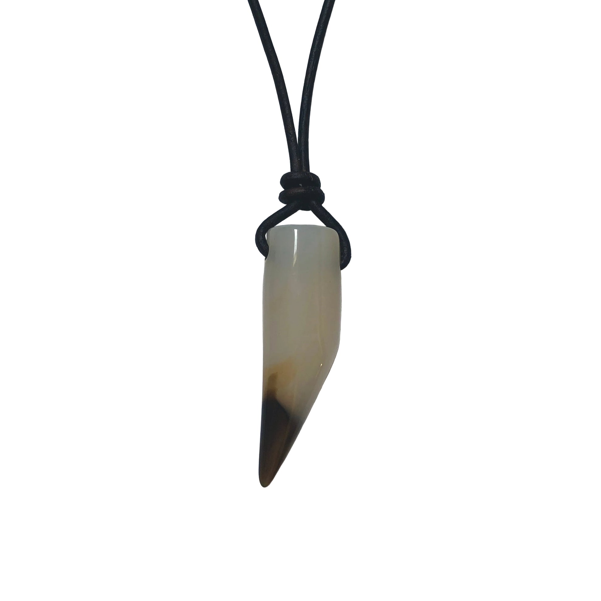 Achat Edelstein Kette mit Lederband