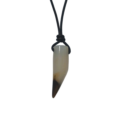 Achat Edelstein Kette mit Lederband