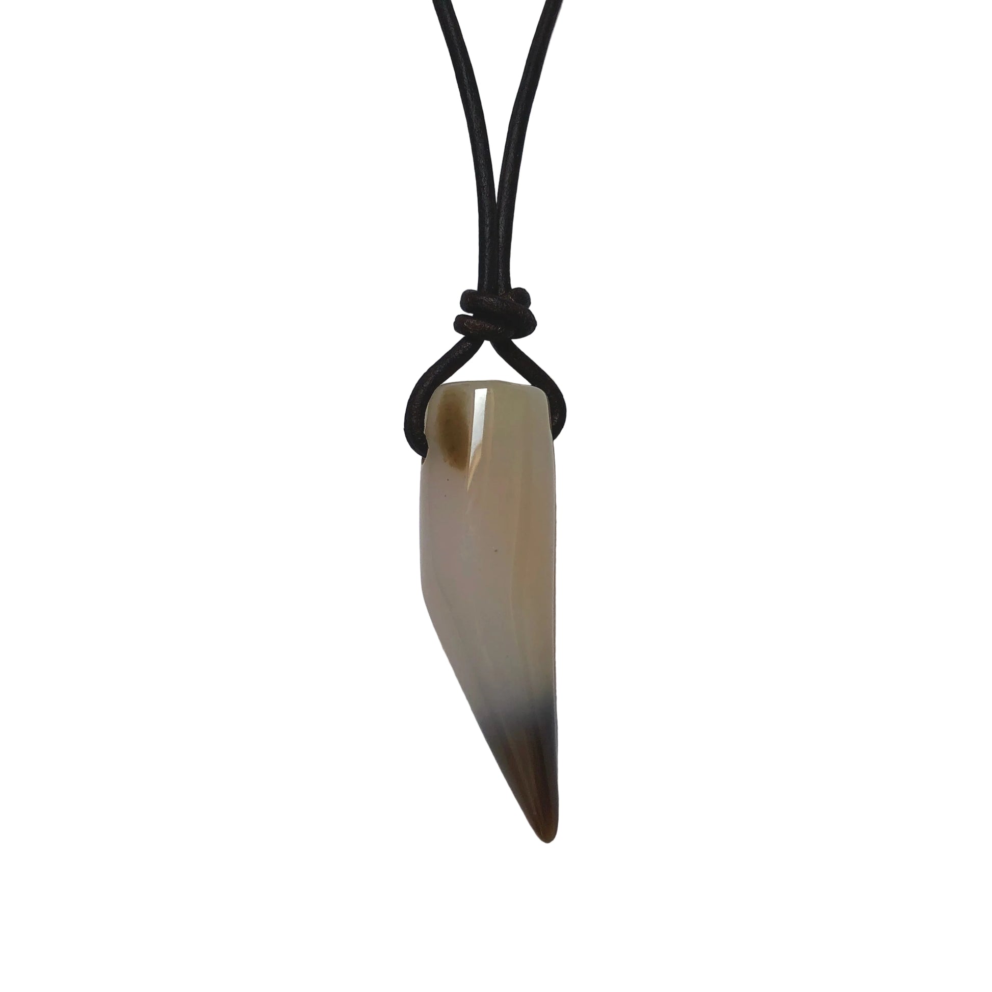 Achat Edelstein Kette mit Lederband
