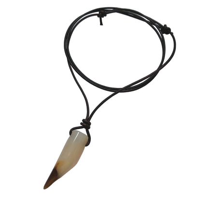 Achat Edelstein Kette mit Lederband