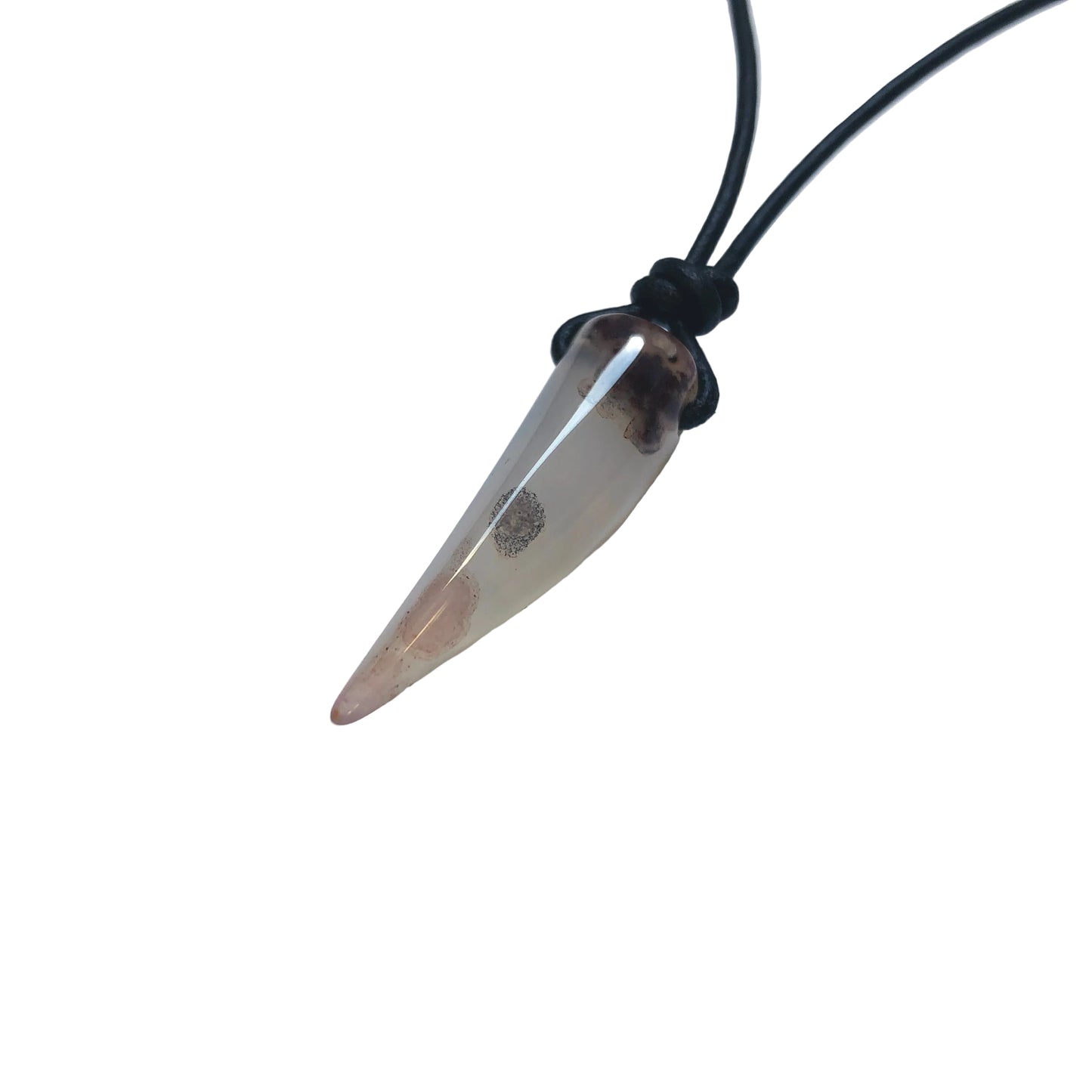 Achat Edelstein Kette mit Lederband