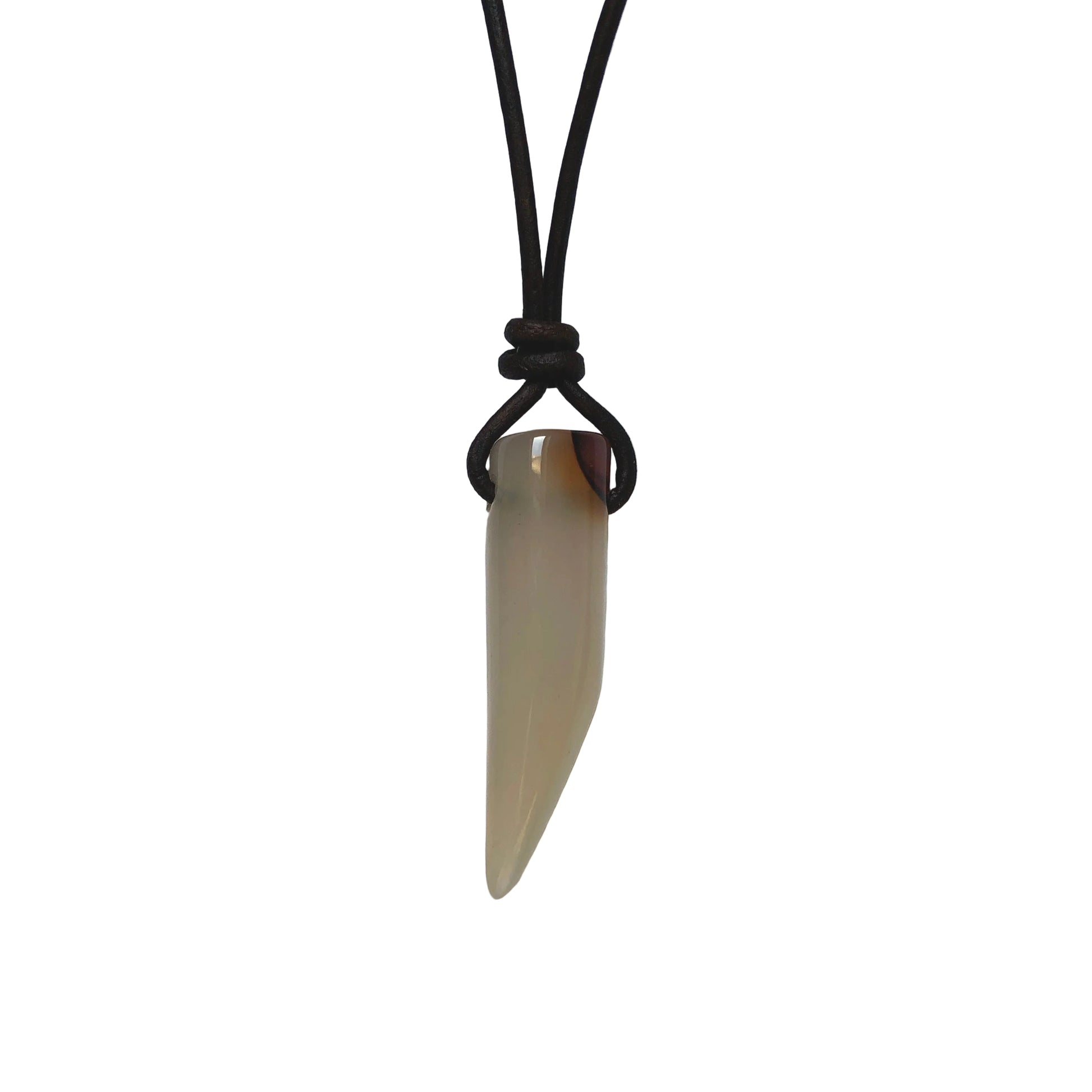 Achat Edelstein Kette mit Lederband