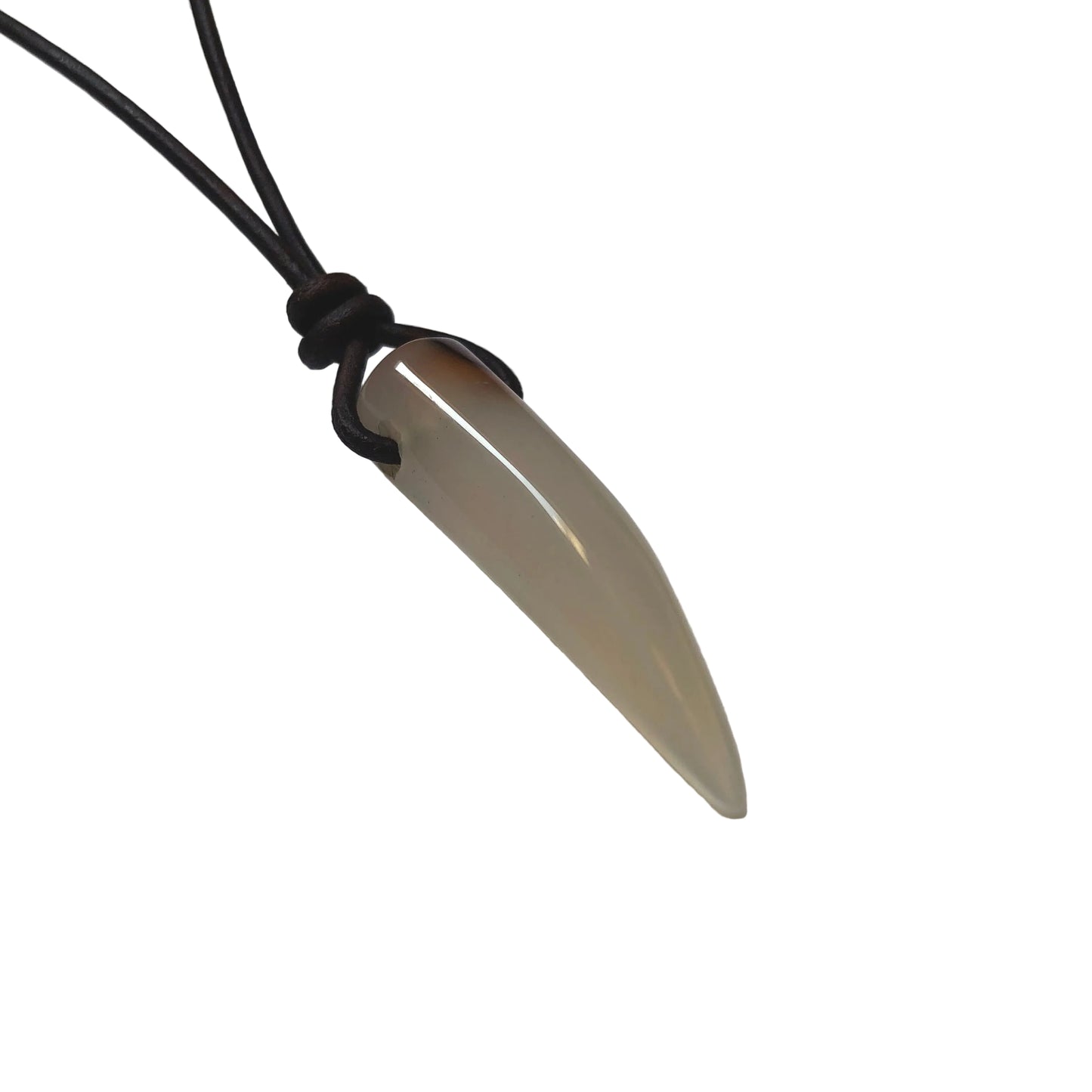 Achat Edelstein Kette mit Lederband
