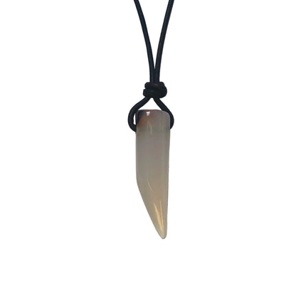 Achat Edelstein Kette mit Lederband