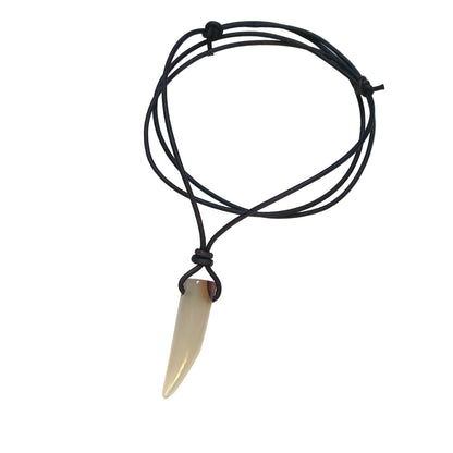 Achat Edelstein Kette mit Lederband