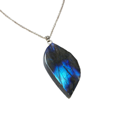 Labradorit Anhänger 925 Silber Edelstein Kette