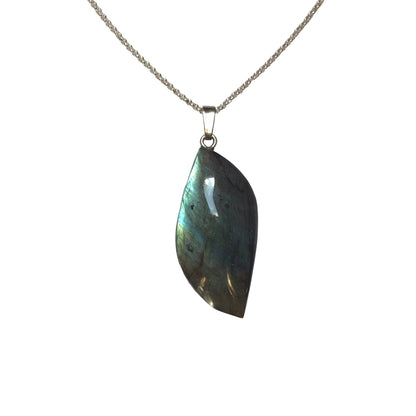 Labradorit Anhänger 925 Silber Edelstein Kette