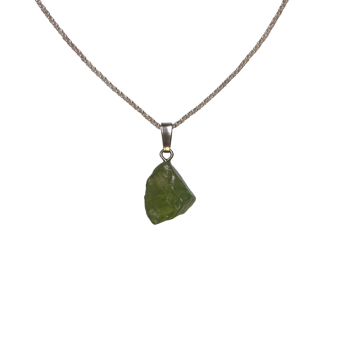Peridot Anhänger 925 Silber Edelstein Kette