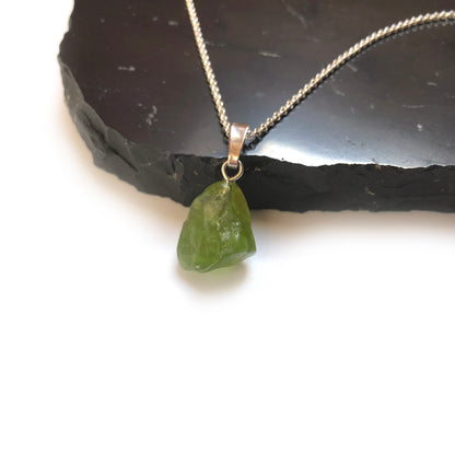 Peridot Anhänger 925 Silber Edelstein Kette
