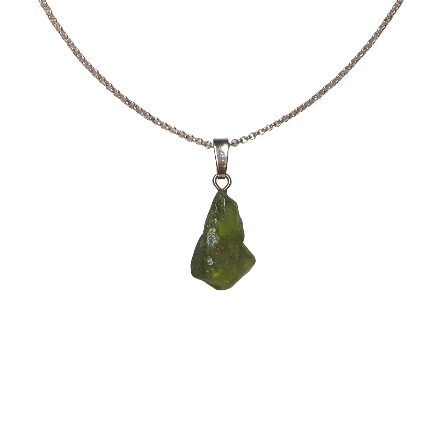Peridot Anhänger 925 Silber Edelstein Kette