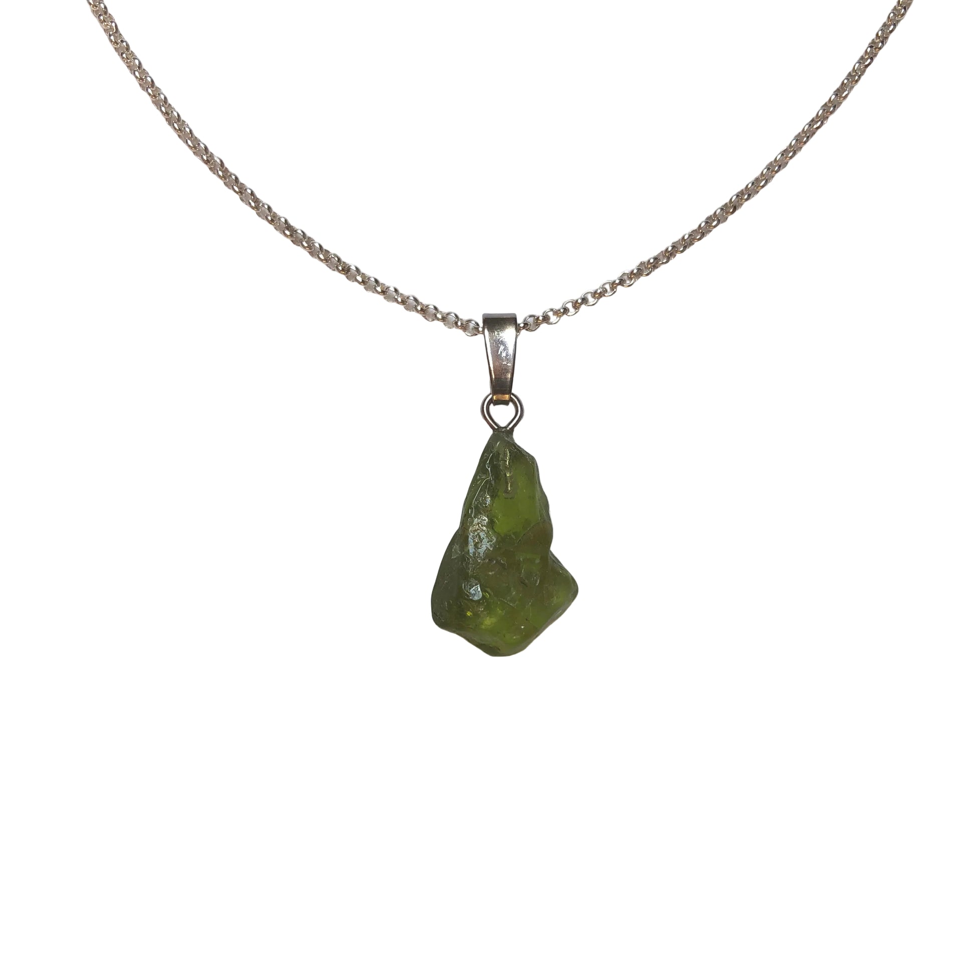 Peridot Anhänger 925 Silber Edelstein Kette