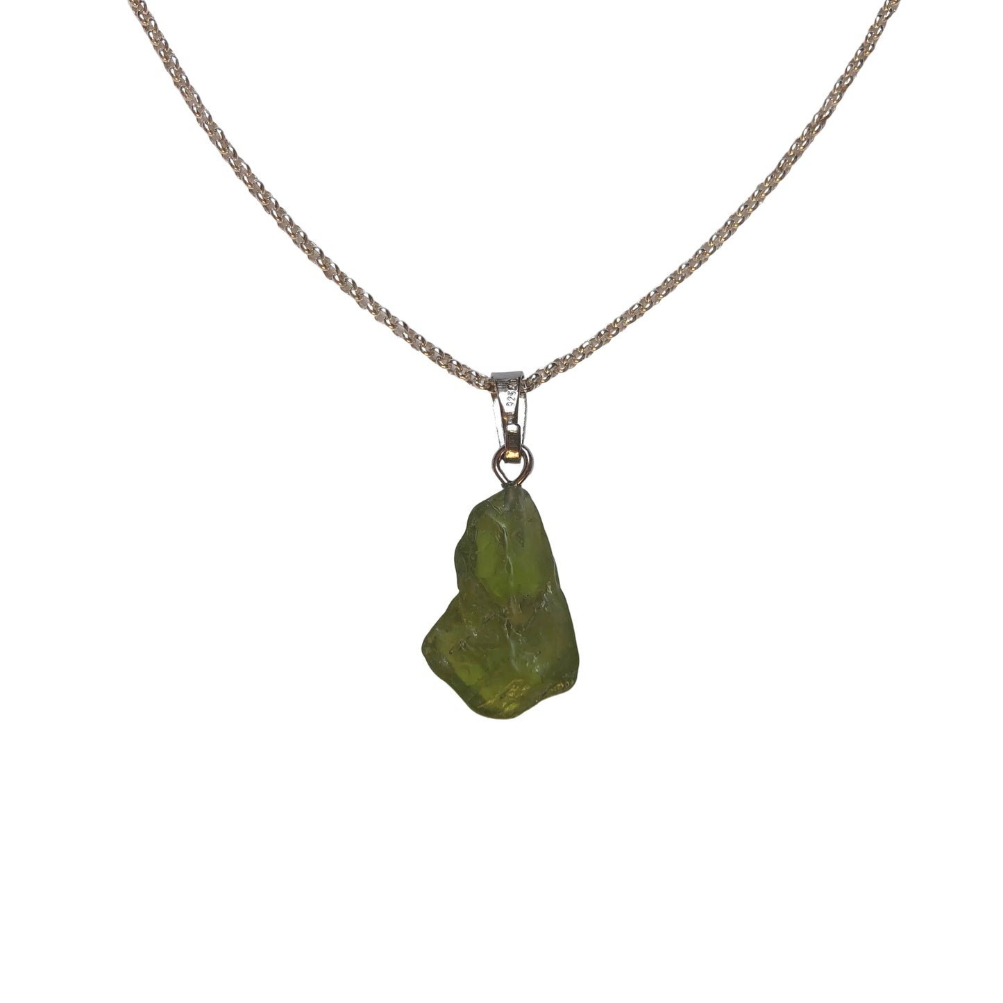 Peridot Anhänger 925 Silber Edelstein Kette