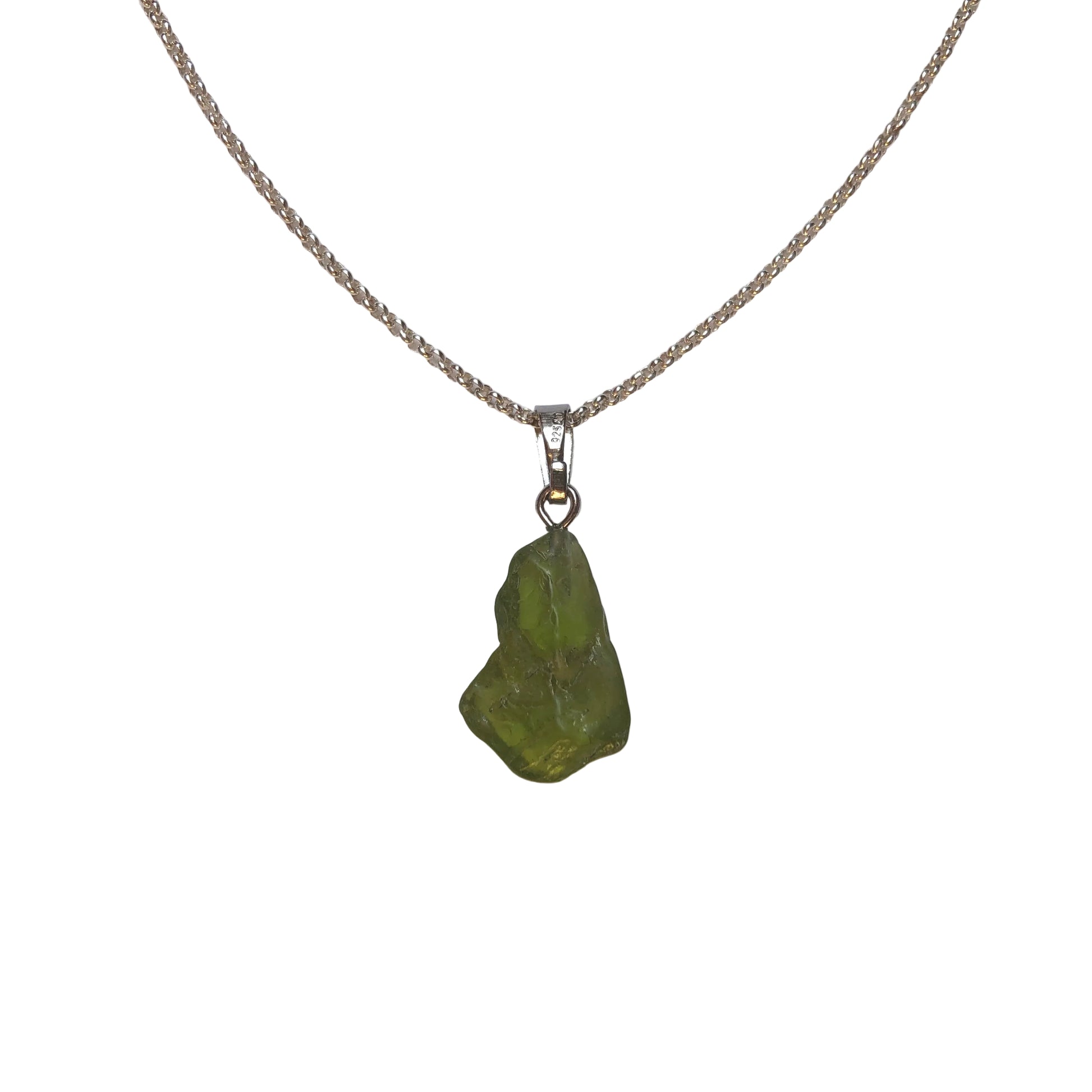 Peridot Anhänger 925 Silber Edelstein Kette