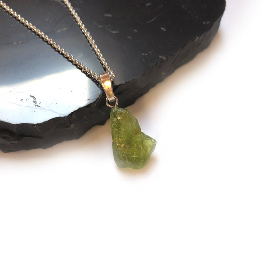 Peridot Anhänger 925 Silber Edelstein Kette
