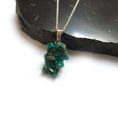 Dioptas Anhänger 925 Silber Edelstein Kette